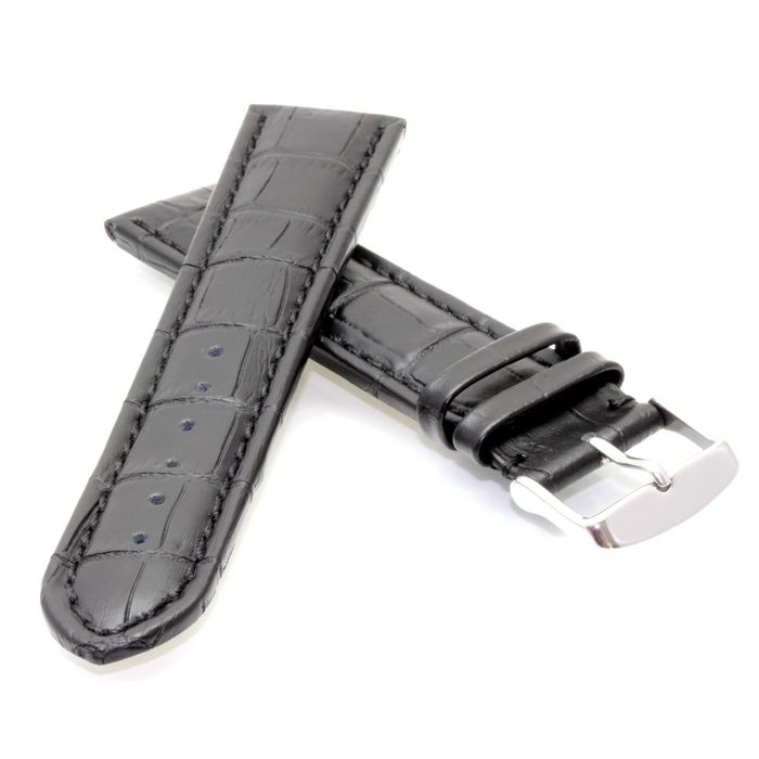 Alligator-Optik Uhrenarmband TiT schwarz 23 mm - Uhrenarmband-Händler