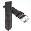 Carbon-Leder Uhrenband Modell Carbon-87A schwarz-SN...