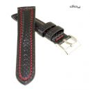 Diloy Carbon Uhrenband Modell Carbon-Chrono schwarz-RN 18 mm