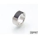 Esprit Ring, Grösse 56/18 Edelstahl Leder - unisex