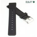 Eulit Kunststoff Uhrenband Modell-138 schwarz 20 mm,...