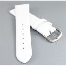 Feines Leder-Uhrenarmband Basel-XS weiß 20 mm