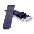 Perforiertes Leder Uhrenarmband Modell Golfing blau 20 mm