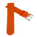 Perforiertes Leder Uhrenarmband Modell Golfing orange 22 mm