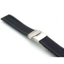 Silikon Uhrenarmband Modell Karoso-FS-S schwarz 20 mm,...