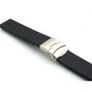 Silikon Uhrenarmband Modell Rhodos-FS-S schwarz 20 mm,...