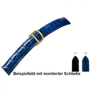 Echt Krokodil Ersatz-Uhrenarmband für Cartier blau 19/16 mm für Faltschließe