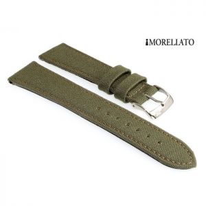 Morellato Canvas Textil Uhrenarmband Modell Cordura oliv 24 mm, wasserfest
