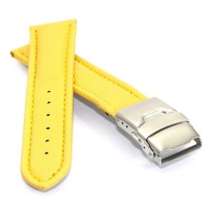 Vollsynthetik Uhrenarmband-Sicherheitsschließe gelb wasserfest 24 mm