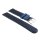 Kalbsleder Kinder-Uhrenarmband Modell Junior schwarz-blau 16 mm