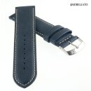 Morellato Microfaser-Leder Uhrenarmband Modell Alloro marine-blau 22 mm, wasserfest