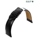 Eulit Teju-Eidechse Uhrenarmband Modell Tango schwarz 14 mm