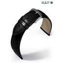 Eulit Teju-Eidechse Uhrenarmband XL-extralang Modell Tango schwarz 14 mm