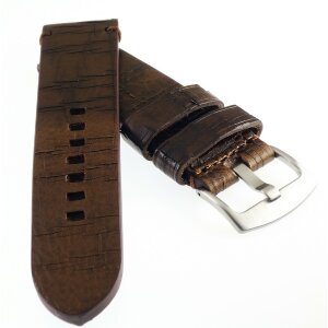 GEO-Straps Vintage Rindleder Uhrenarmband Modell Erbstück mocca 24 mm