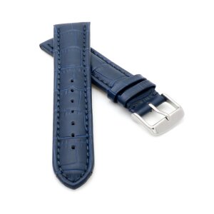 Alligator Uhrenarmband Modell Louisiana-XL navyblau-TiT 20 mm, extralang