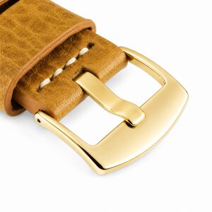 Breitdornschließe Edelstahl gold poliert Modell BD-66, 18 mm