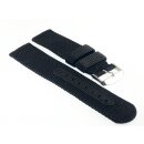 Canvas Textil Uhrenarmband Modell Vineo schwarz 24 mm