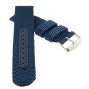 Canvas Textil Uhrenarmband Modell Vineo blau 24 mm