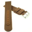 Canvas Textil Uhrenarmband Modell Vineo coffee-braun 20 mm