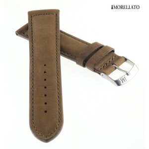Morellato Velours-Leder Uhrenarmband Modell Capture cognac 18 mm