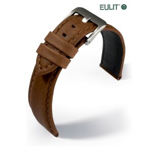 EULIT Rindleder Uhrenarmband Modell Montreal wasserfest cognac 20 mm
