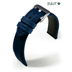 EULIT Rindleder Uhrenarmband Modell Montreal wasserfest blau 20 mm
