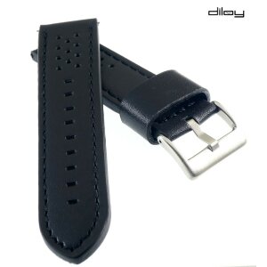 Diloy Premium Rallye Uhrenarmband Modell Formula Easy-Klick schwarz 24 mm