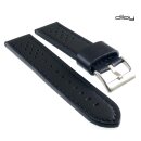 Diloy Premium Rallye Uhrenarmband Modell Formula Easy-Klick schwarz 24 mm