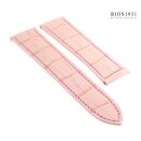 Alligator Ersatz-Uhrenarmband für Cartier Tank rosa 17/16 mm für Faltschließe