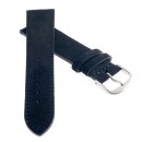 Veloursleder Uhrenarmband Modell Oslo-NL schwarz 18 mm...