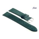 Fluco Veloursleder Uhrenarmband Modell Oslo-NL dunkel-grün 20 mm Handarbeit