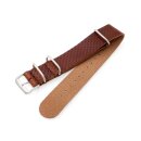 GEO-Straps Nato Leder Durchzugs-Uhrenarmband Modell Luma mocca 20 mm Nato Strap