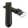 Feines englisches Bridle-Leder Uhrenarmband Modell Cambridge schwarz 18 mm