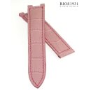 Alligator Ersatz-Uhrenarmband für Cartier Pasha rosa 20/18 mm für Faltschließe