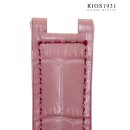 Alligator Ersatz-Uhrenarmband für Cartier Pasha rosa 20/18 mm für Faltschließe