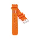 Silikon Diver Uhrenarmband Modell Korfu mit Dekompressionstabelle orange 22 mm