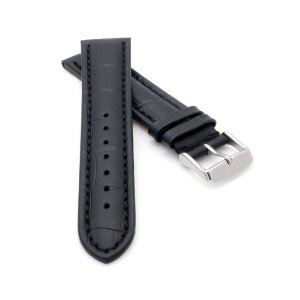 Alligator Uhrenarmband Modell Louisiana-NL schwarz-TiT 21 mm