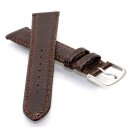 Echt Eidechsen Uhrenarmband Modell Camillo-XS braun-TiT...