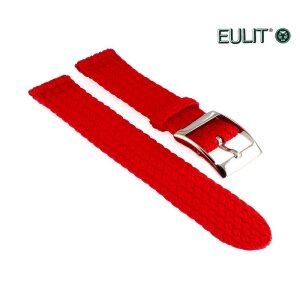 Eulit Perlon Uhrenarmband Modell Palma-Pacific XL-extralang rot 22 mm