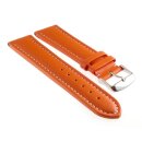 Französisches Kalbsleder Uhrenarmband Modell Basel-DS orange-WN 24 mm