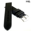 GEO-Straps Vollrindleder Uhrenarmband Modell Peninsula schwarz-TiT 20 mm