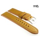 GEO-Straps Vollrindleder Uhrenarmband Modell Peninsula hellbraun-TiT 22 mm