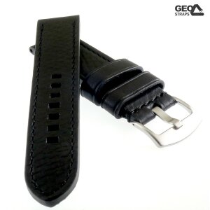 GEO-Straps Vollrindleder Uhrenarmband Modell Peninsula schwarz-TiT 26 mm