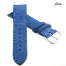 Fluco Veloursleder Uhrenarmband Modell Oslo-XS königs-blau 16 mm Handarbeit