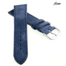 Fluco Veloursleder Uhrenarmband Modell Oslo-XS denim-blau...