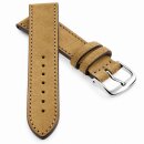 Veloursleder Uhrenarmband Modell Oslo-XS cognac 18 mm...