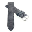 Veloursleder Uhrenarmband Modell Oslo-XS dunkel-grau 20...