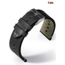 Eulux Soft-Pferdeleder Uhrarmband Modell Cavallo schwarz...