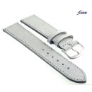 Fluco Veloursleder Uhrenarmband Modell Oslo-NL hell-grau 22 mm Handarbeit