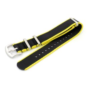 GEO-Straps Nato Nylon Uhrenarmband Modell Nitro schwarz-gelb 22 mm